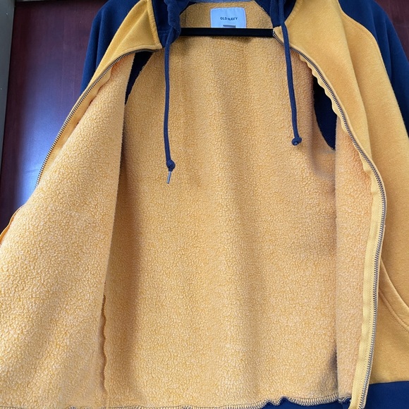 Old Navy Fleece Lined Zip Up Hoodie Men’s Small - Picture 3 of 5